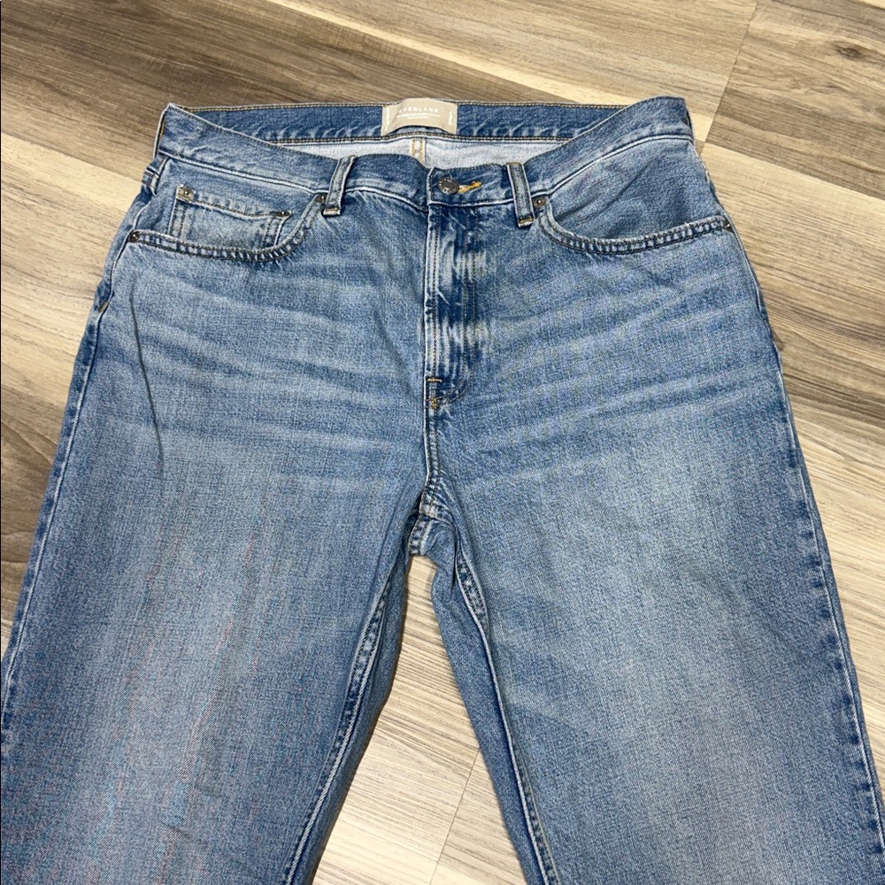 Everlane Blue High-Rise Straight-Leg Jeans - Picture 6 of 10